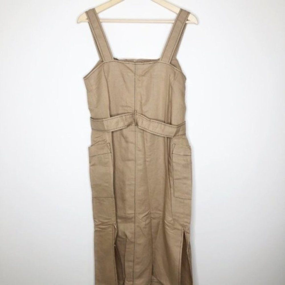 MOON RIVER Contrast Stitch Button Front Midi Dress - Picture 5 of 8